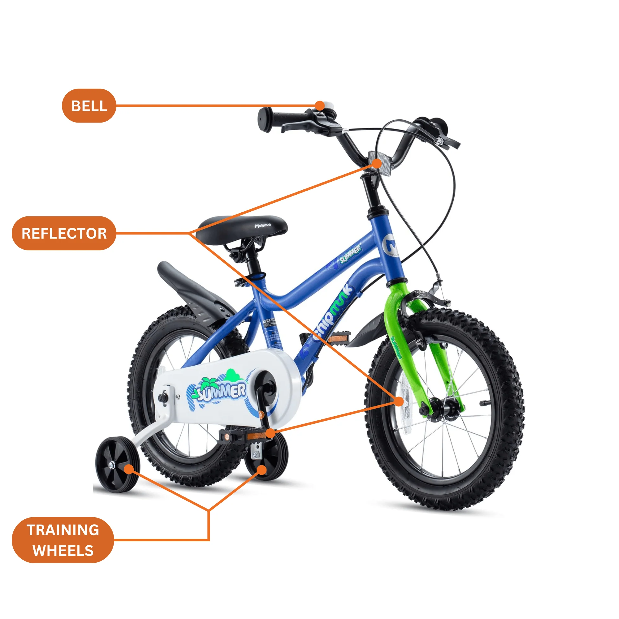 Chipmunk - RoyalBaby MK Bicycle 12" - Blue - Image 4