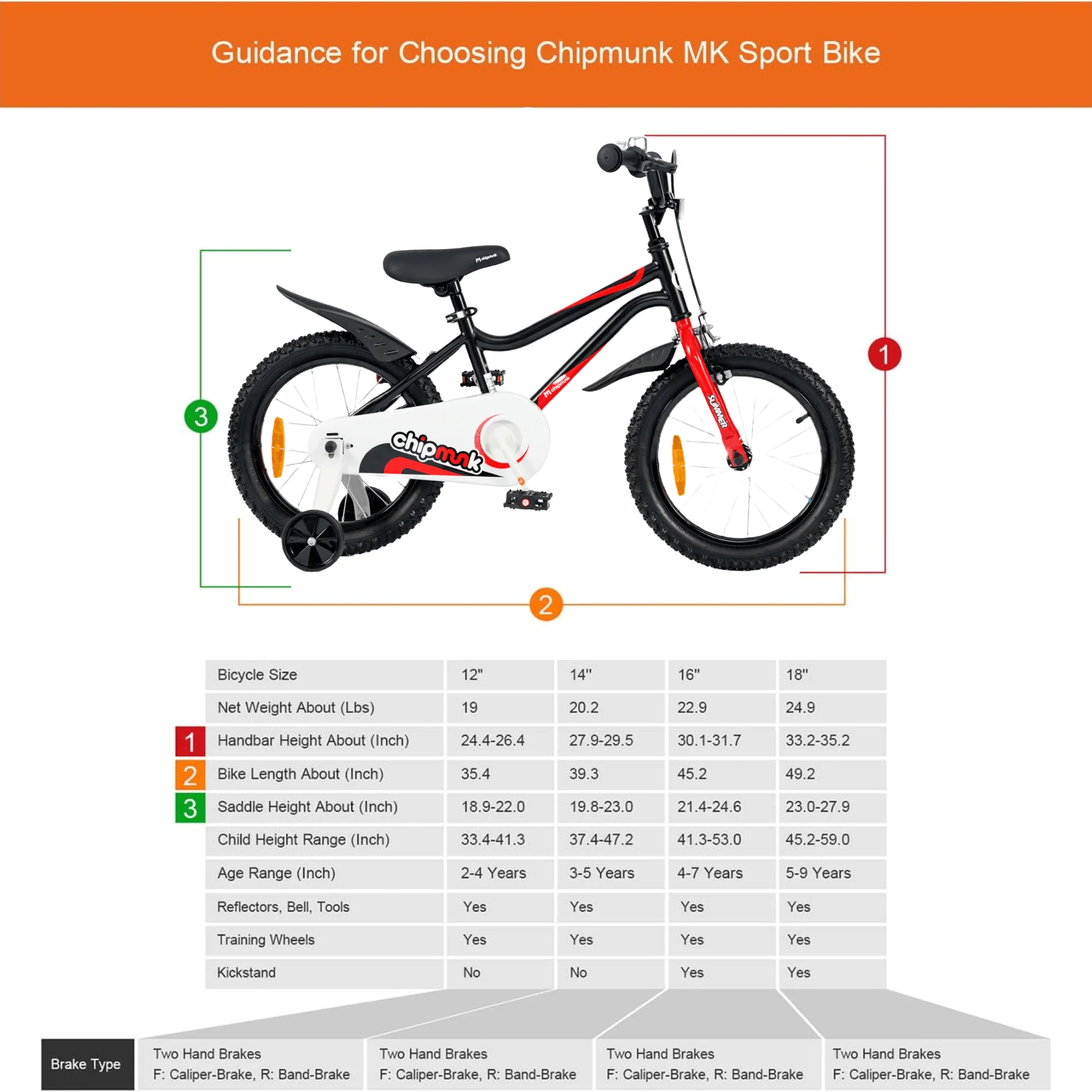 Chipmunk - MK RoyalBaby 16" Bicycle - Black - Image 6