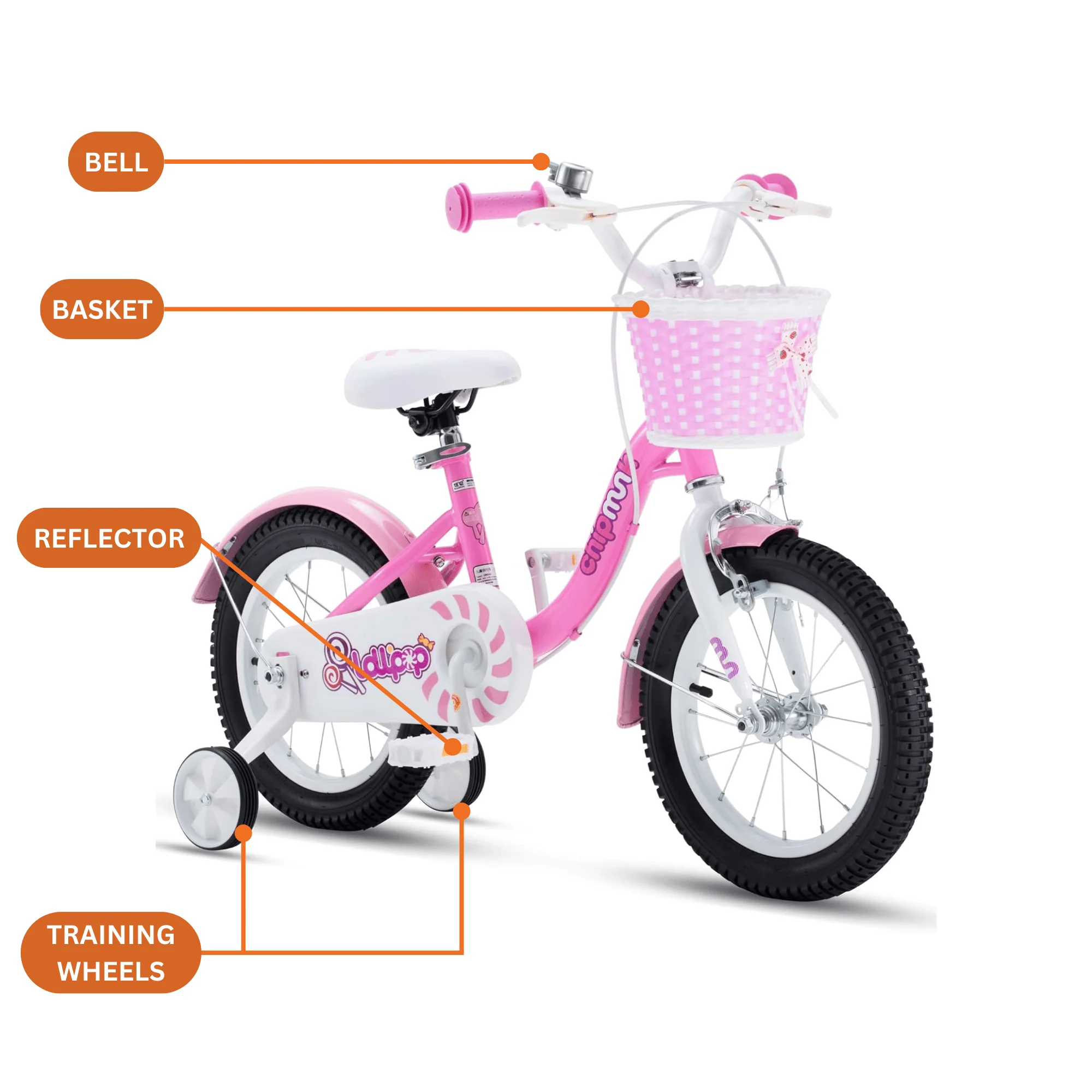 Chipmunk - RoyalBaby MM 16" Bicycle - Pink - Image 4