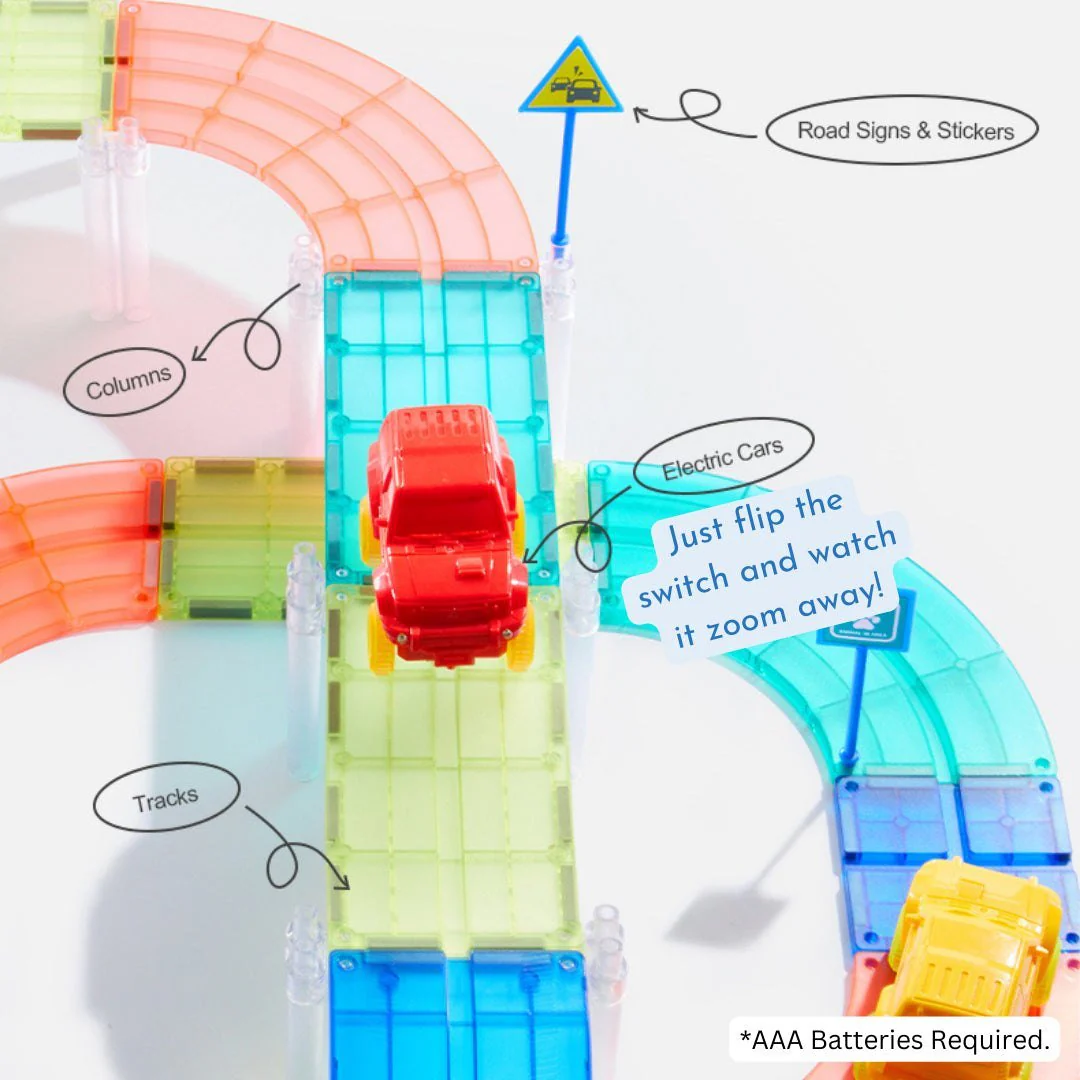 Grooved Magnetic Tiles - Racing Track - Image 10