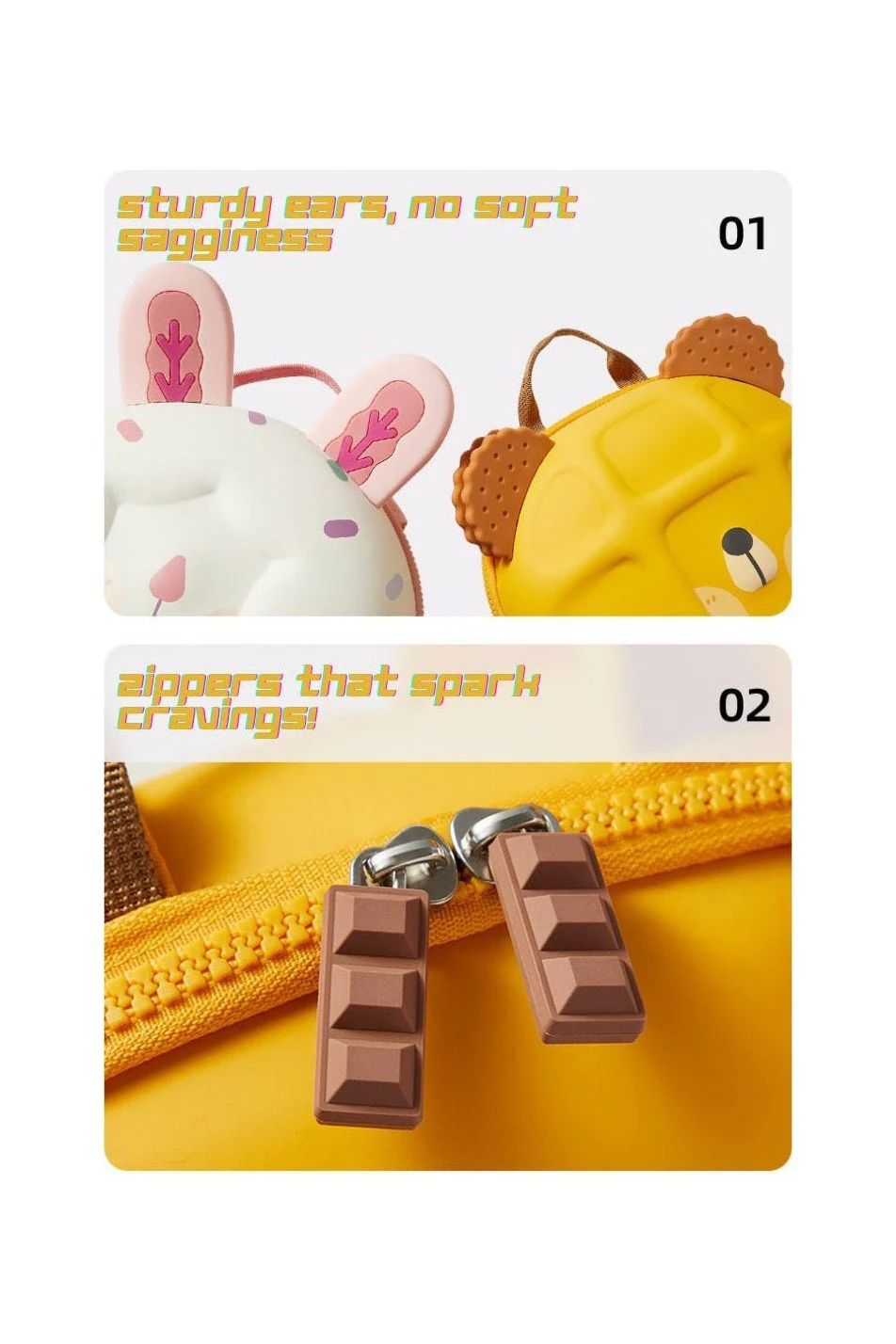 Kids Backpack - Waffle Bear - Image 5