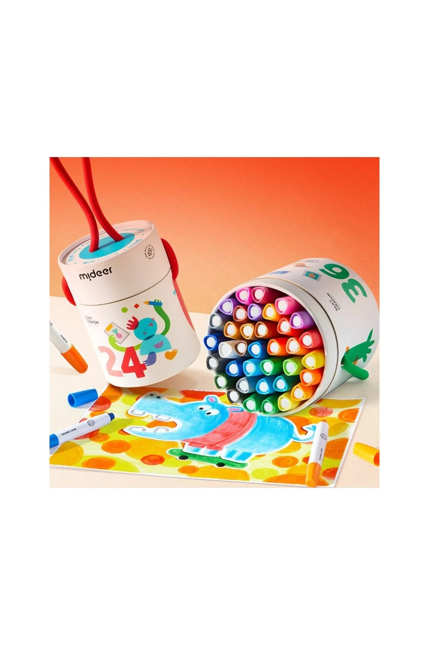 Rotary Washable Crayons - 24 Colors - Image 3