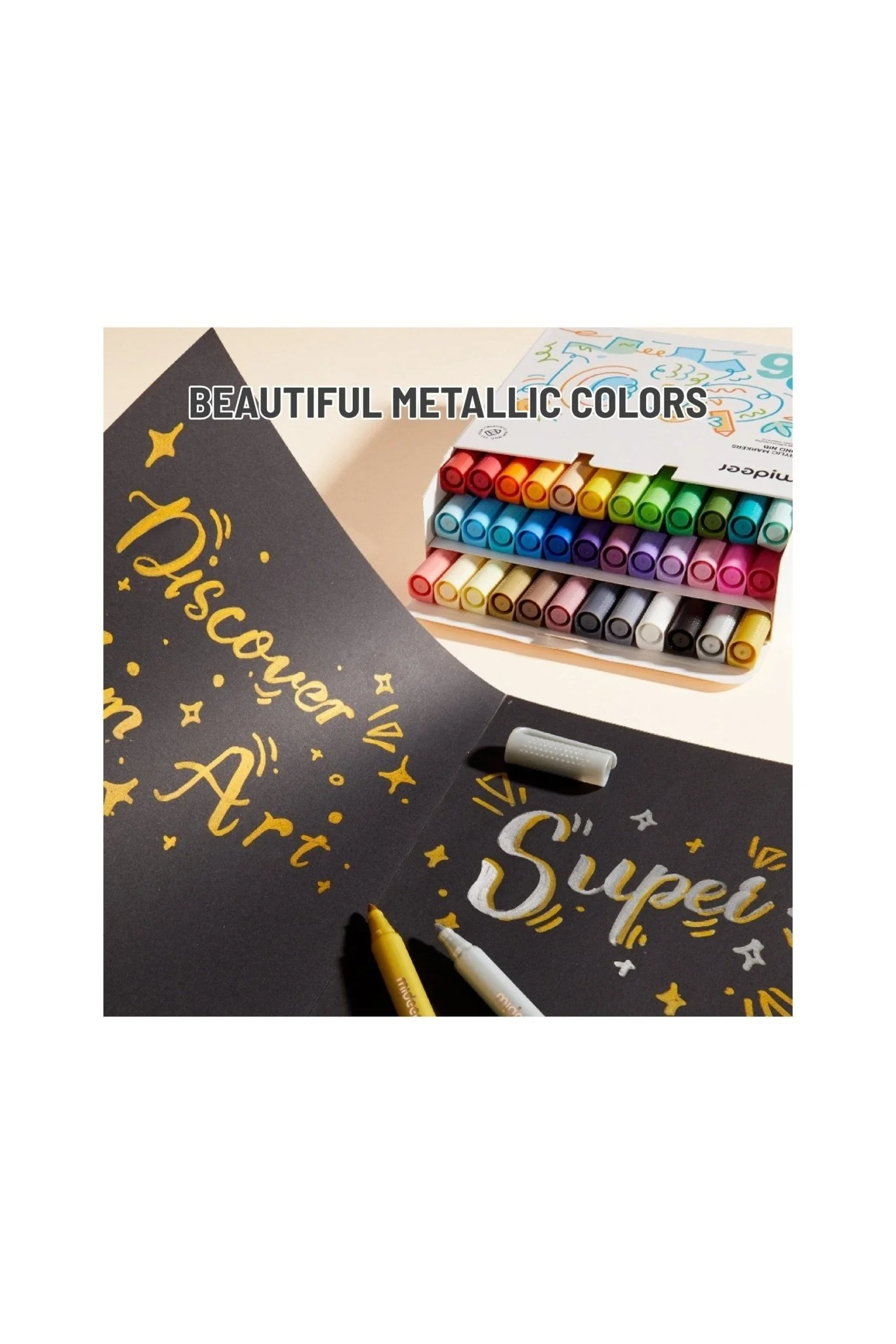 Round Nib Acrylic Markers - 12 Colors - Image 6