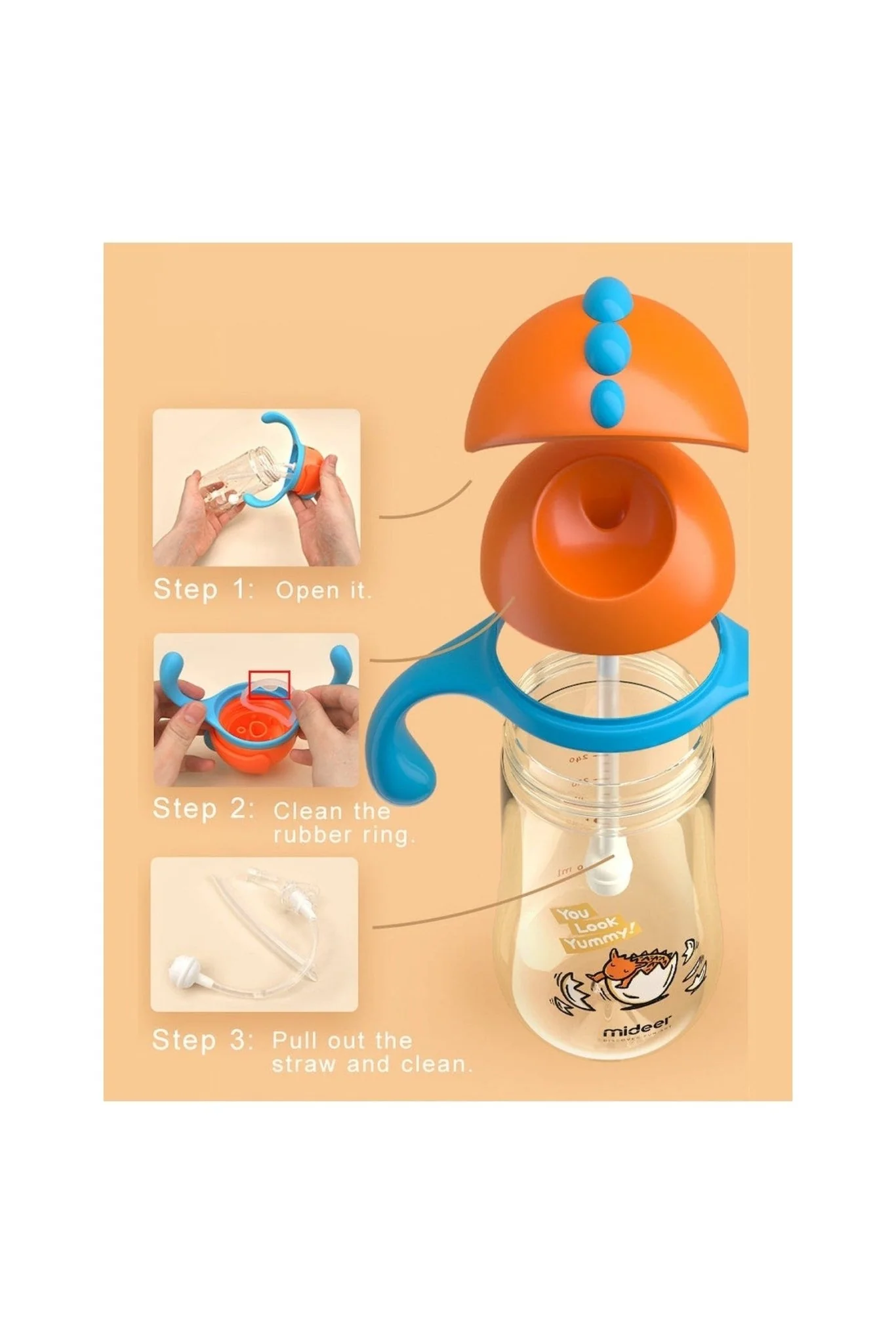 Sippy Cup - Blue (330Ml) - Image 6