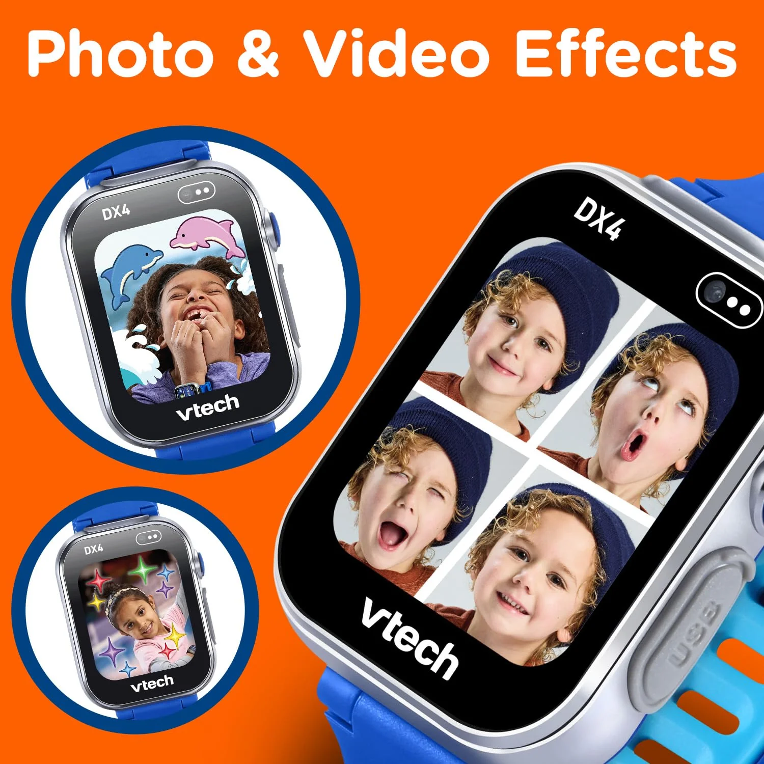 VTech Kidizoom Smartwatch DX4 Blue - Image 8